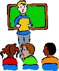 Speaker in front of group